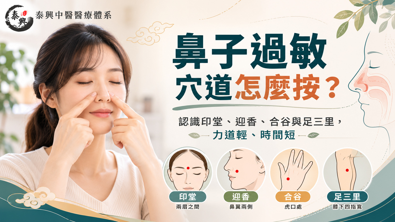 鼻子過敏穴道