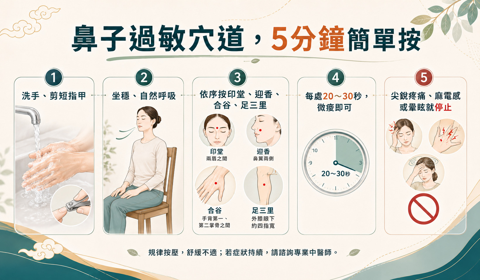 鼻子過敏穴道